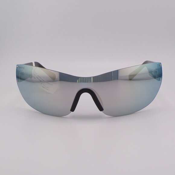 Swarovski Crystal Detail Mirrored Rimless Shield, Lightweight Wraparound SK0364 main image 16
